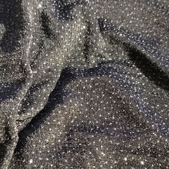 Bar III Women's Trendy Plus Textured Sparkle T-Shirt Black Size 1X - Picture 5 of 6